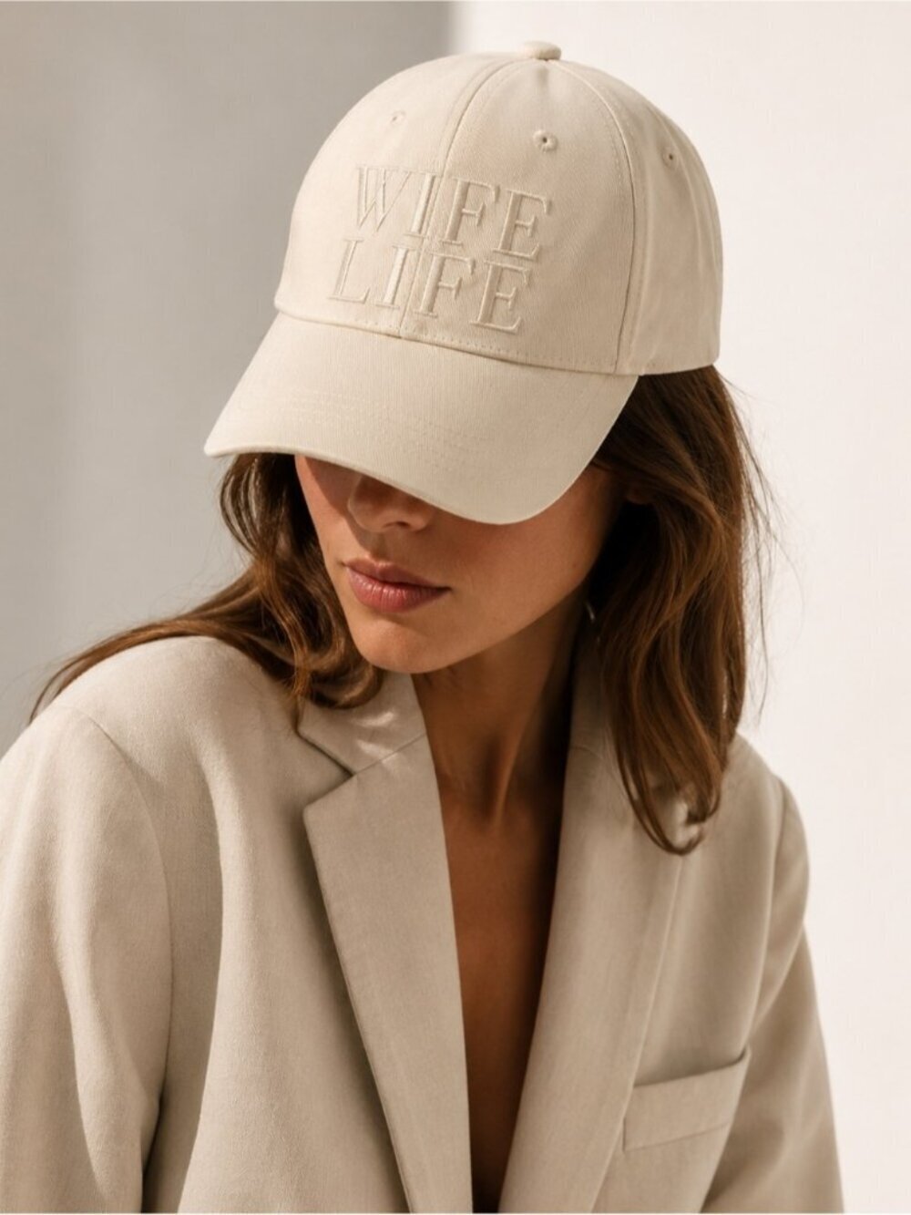 Miss To Mrs Cream Embroidered Bridal Baseball Cap Hat OS